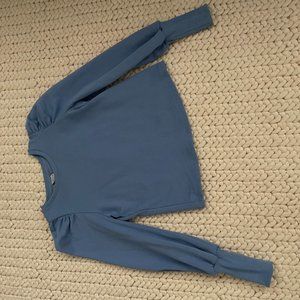 Addison Bay Cambridge Puff Sleeved Sweatshirt in Blue, XS